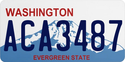 WA license plate ACA3487