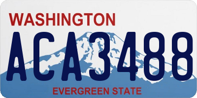 WA license plate ACA3488