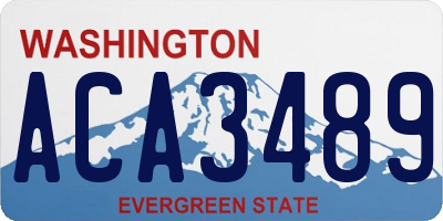 WA license plate ACA3489