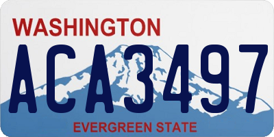 WA license plate ACA3497