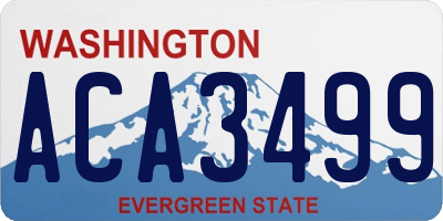 WA license plate ACA3499