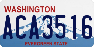 WA license plate ACA3516