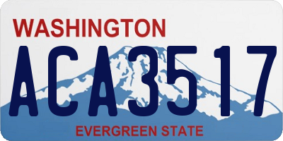 WA license plate ACA3517