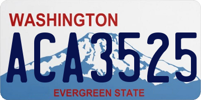 WA license plate ACA3525