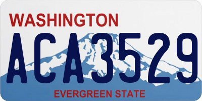WA license plate ACA3529