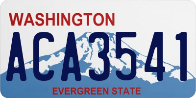 WA license plate ACA3541