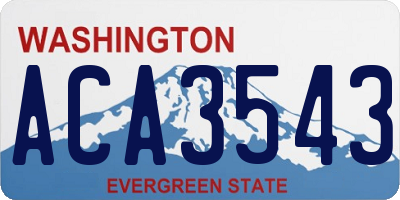 WA license plate ACA3543