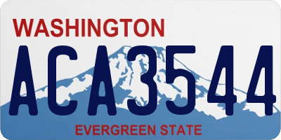 WA license plate ACA3544