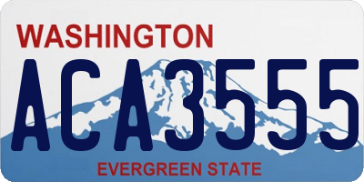 WA license plate ACA3555