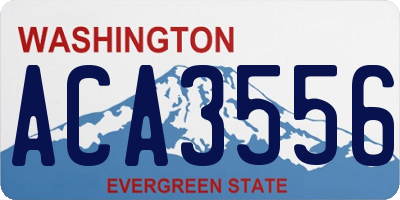 WA license plate ACA3556