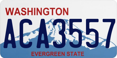 WA license plate ACA3557