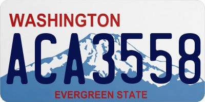 WA license plate ACA3558