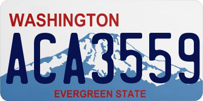 WA license plate ACA3559