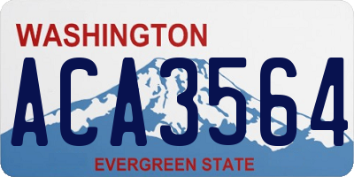 WA license plate ACA3564