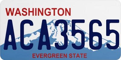 WA license plate ACA3565