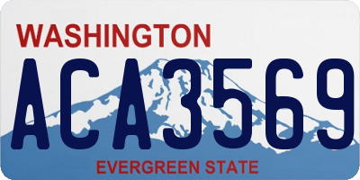 WA license plate ACA3569