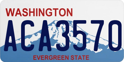 WA license plate ACA3570