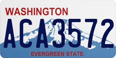 WA license plate ACA3572