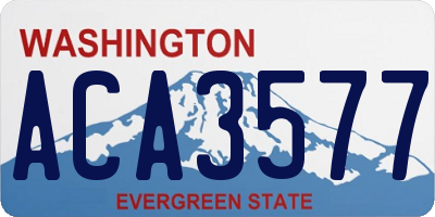 WA license plate ACA3577