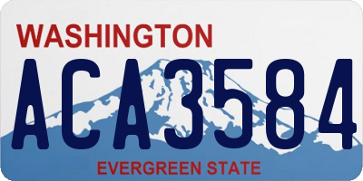 WA license plate ACA3584