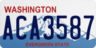 WA license plate ACA3587