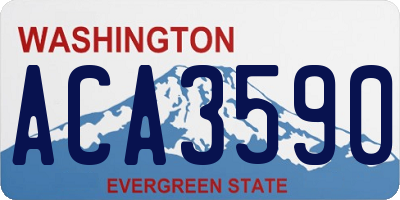 WA license plate ACA3590