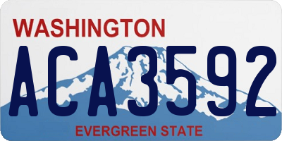 WA license plate ACA3592