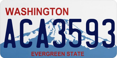 WA license plate ACA3593