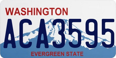 WA license plate ACA3595