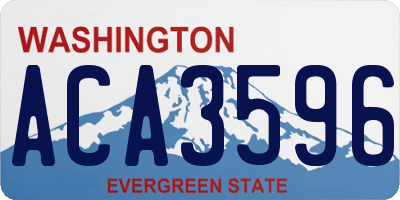 WA license plate ACA3596