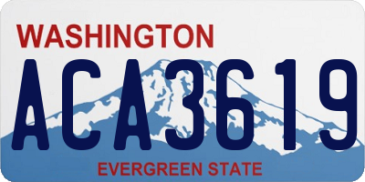 WA license plate ACA3619