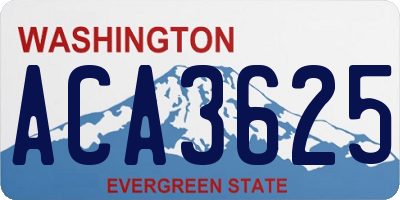 WA license plate ACA3625