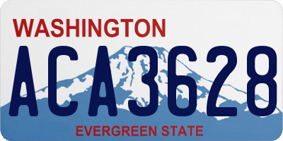 WA license plate ACA3628