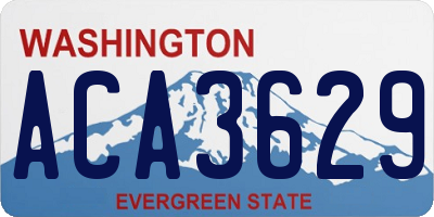 WA license plate ACA3629