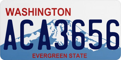 WA license plate ACA3656