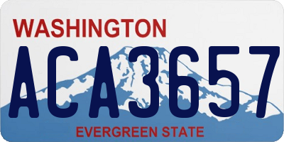 WA license plate ACA3657