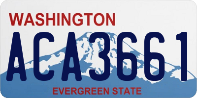 WA license plate ACA3661