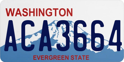 WA license plate ACA3664