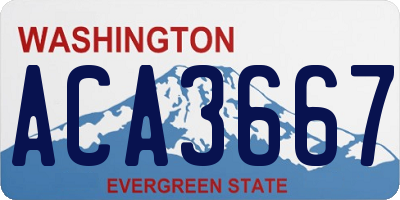 WA license plate ACA3667