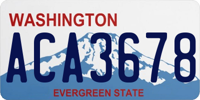 WA license plate ACA3678