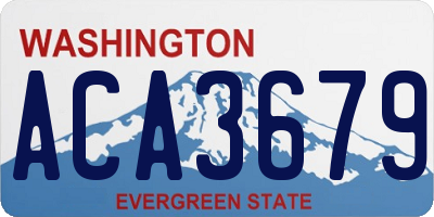 WA license plate ACA3679