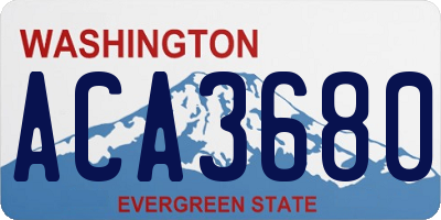 WA license plate ACA3680