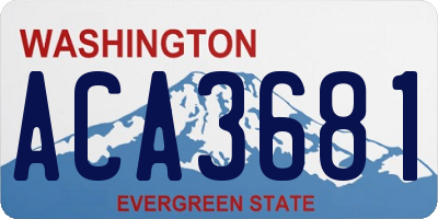 WA license plate ACA3681
