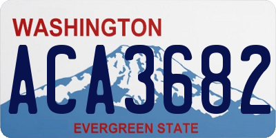 WA license plate ACA3682