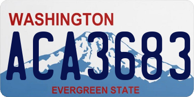 WA license plate ACA3683