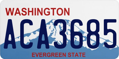 WA license plate ACA3685