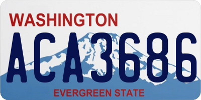 WA license plate ACA3686