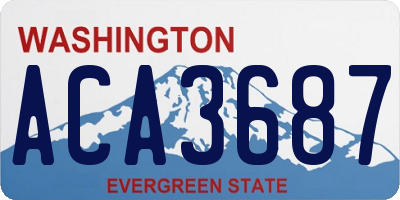 WA license plate ACA3687
