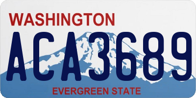 WA license plate ACA3689