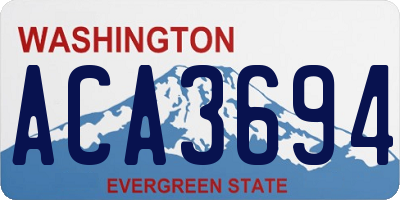 WA license plate ACA3694